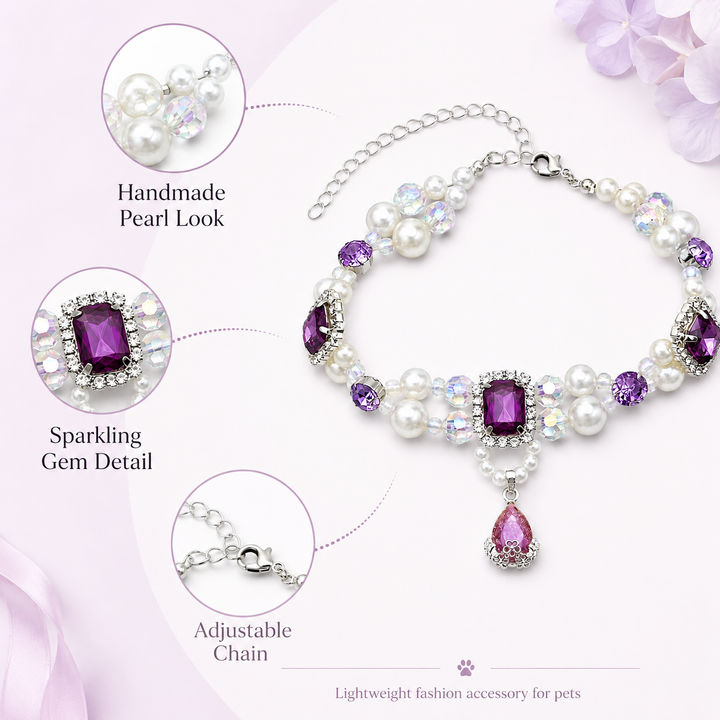 Princess Beaded Pet Collar