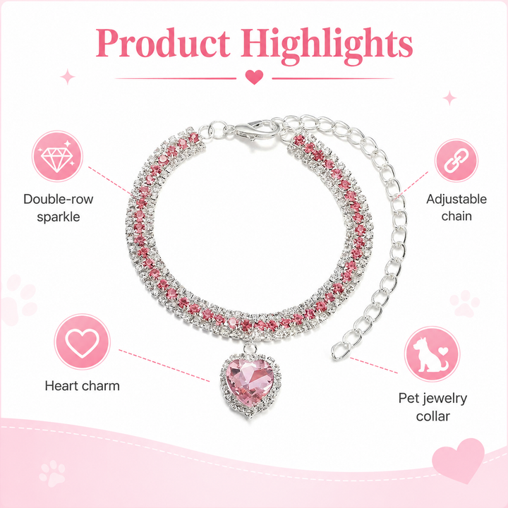 Princess Crystal Pet Necklace