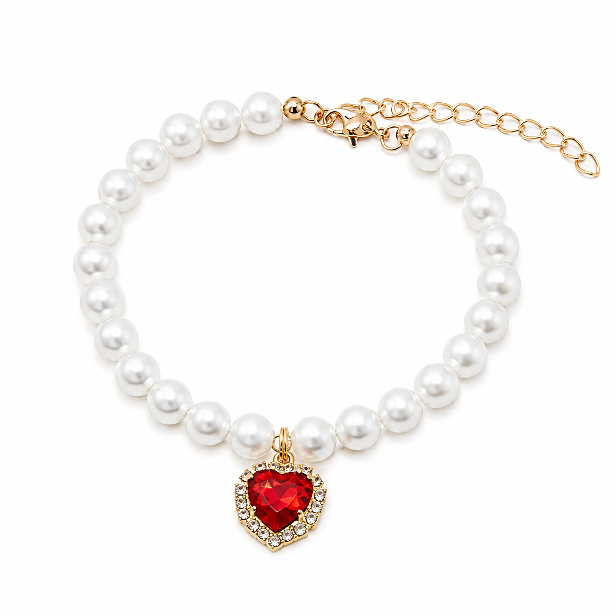 Elegant Beaded Pet Necklace for Maltese Teddy Chihuahua Kitten Party Photoshoot