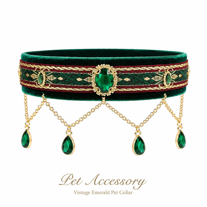 Royal Green Teardrop Pet Collar