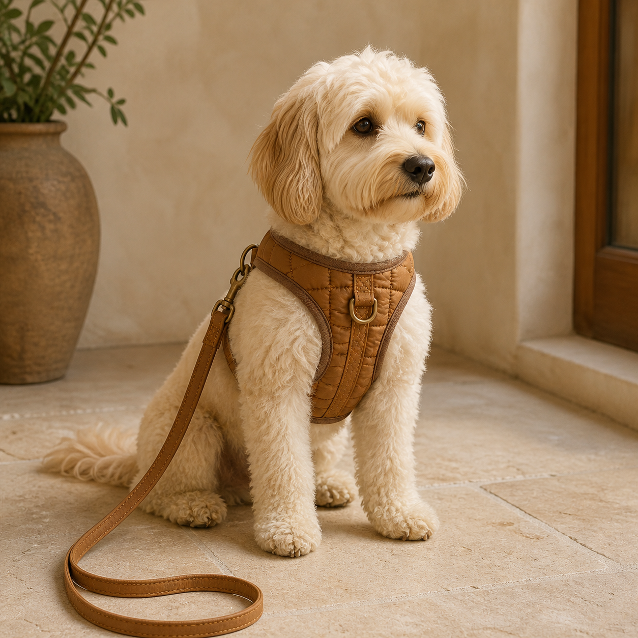 Dune Quilted Step-in Harness & Walk Set