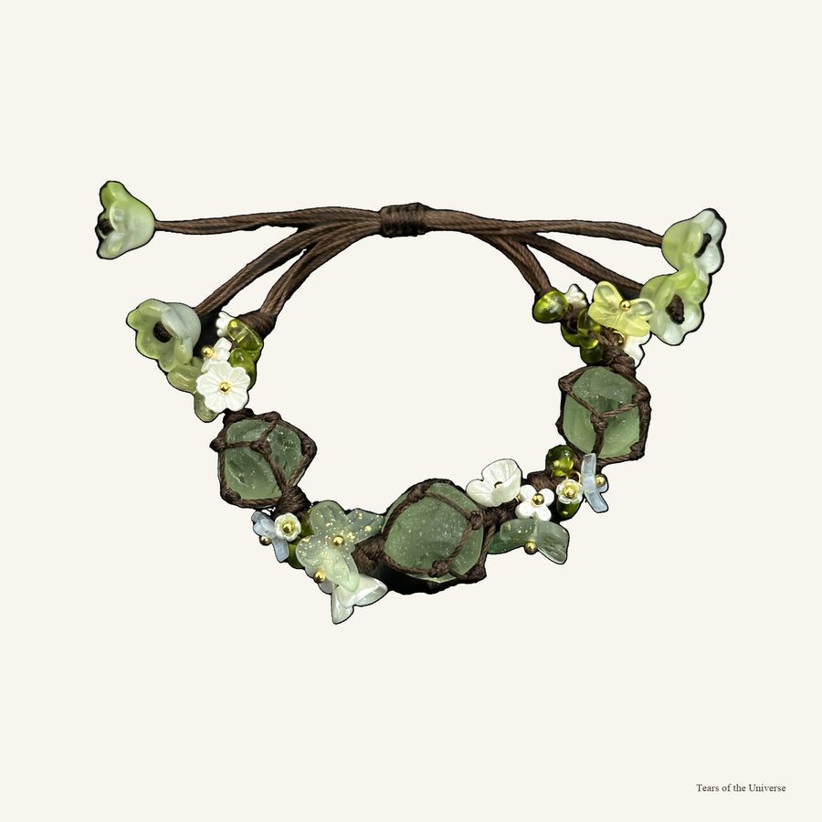 Forest Guardian crystal collar charm and matching bracelet color story