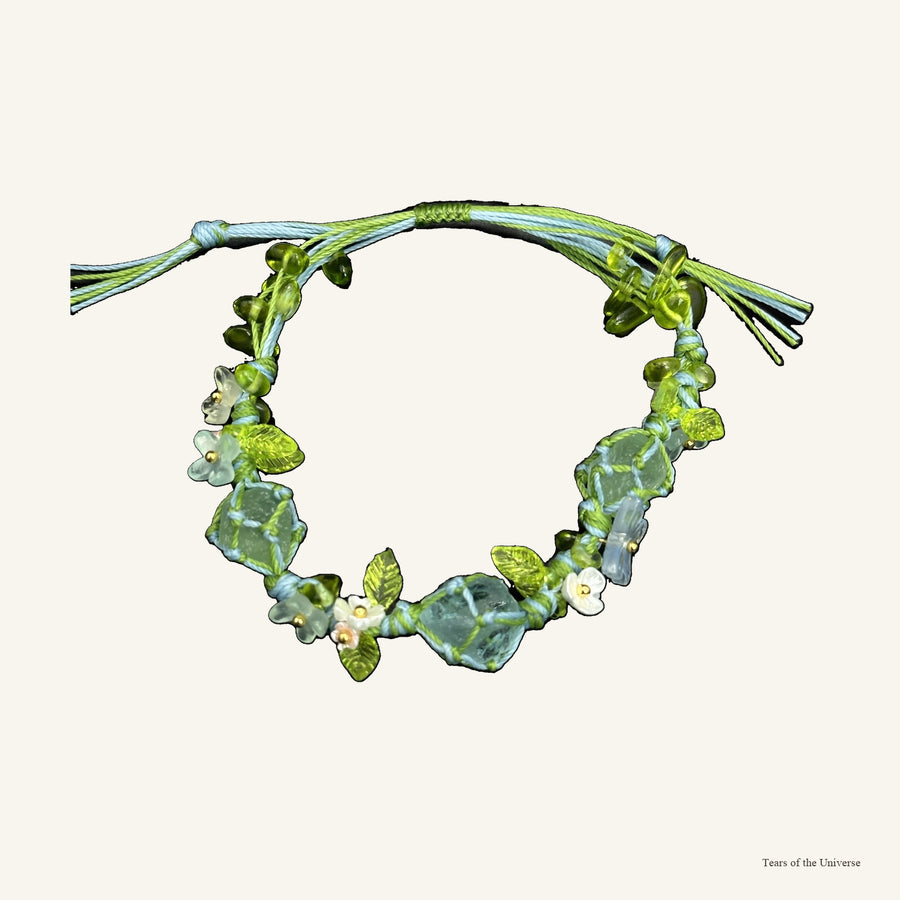 Forest Guardian crystal collar charm and matching bracelet color story