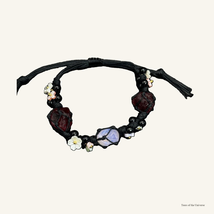 Forest Guardian crystal collar charm and matching bracelet color story