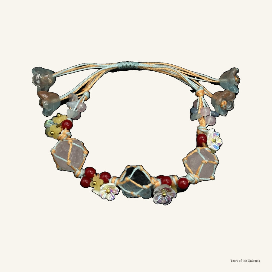 Sunpaws crystal collar charm and matching bracelet color story
