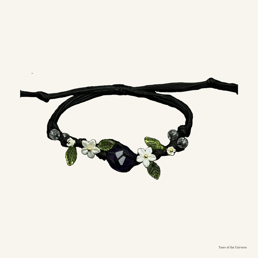 Forest Guardian crystal collar charm and matching bracelet color story