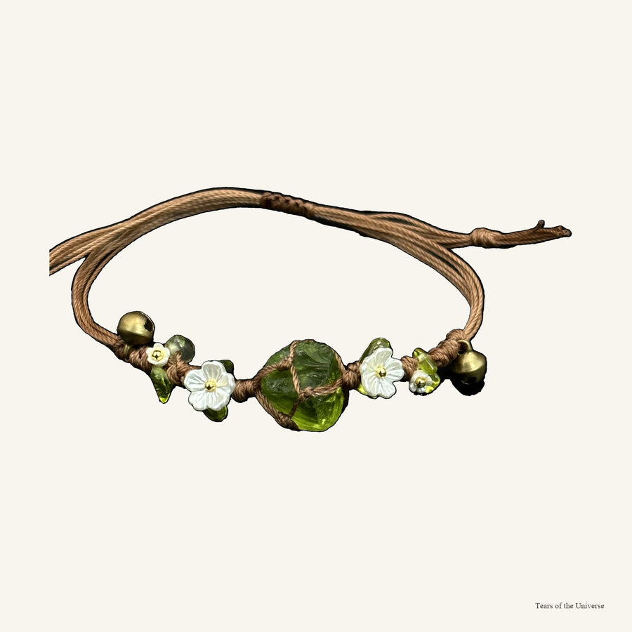 Forest Guardian crystal collar charm and matching bracelet color story