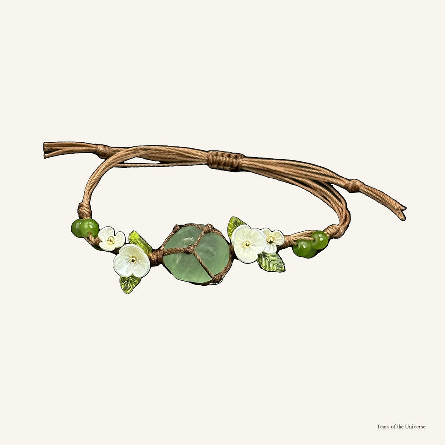 Forest Guardian crystal collar charm and matching bracelet color story