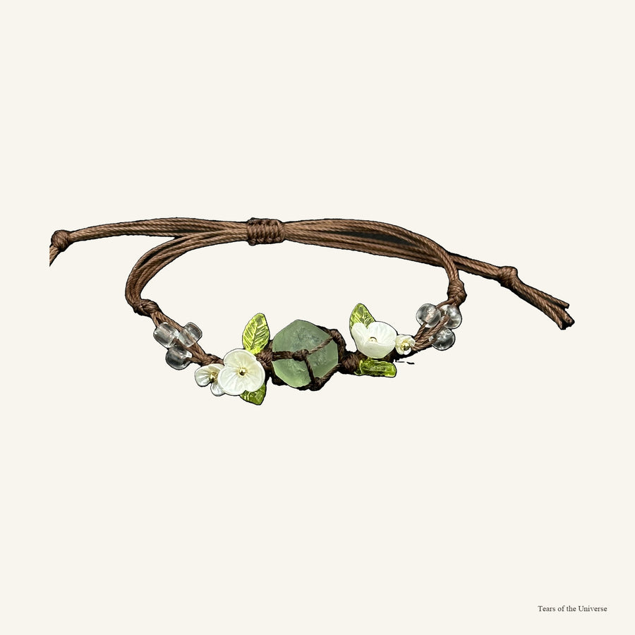 Forest Guardian crystal collar charm and matching bracelet color story