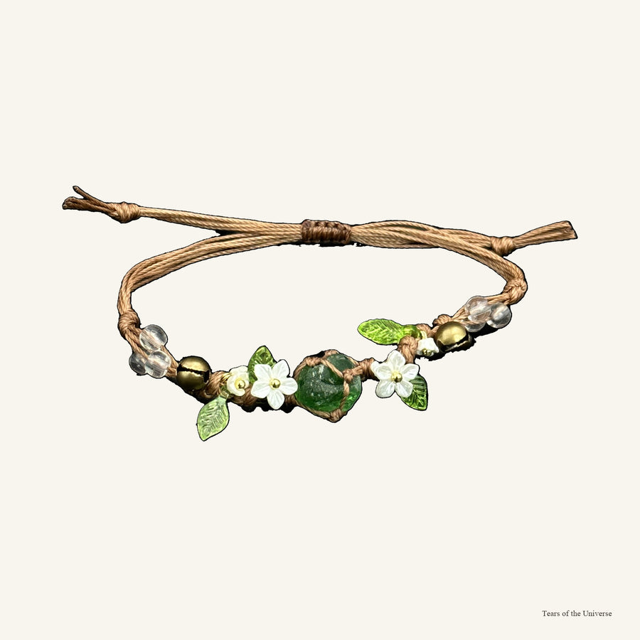 Forest Guardian crystal collar charm and matching bracelet color story