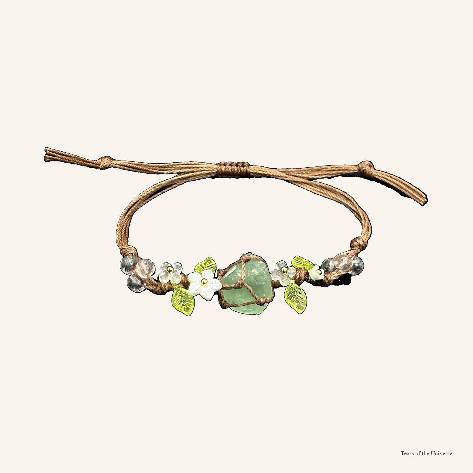 Forest Guardian green crystal collar charm and matching bracelet color story